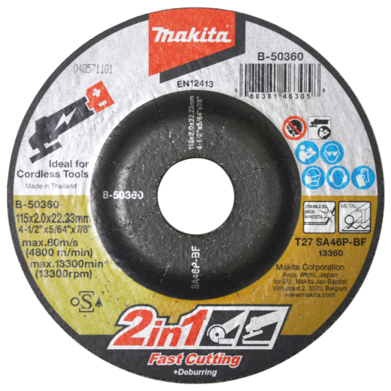 Makita vágó és csiszolótárcsa INOX 115x2mm