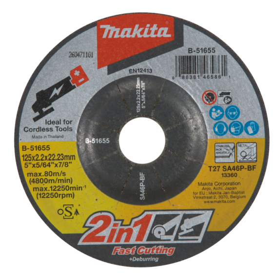 Makita vágókorong ACÉL 125x2,0mm
