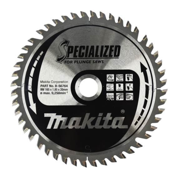 Makita körfűrészlap merülő 165x20 mm Z48 BEFEJEZŐ
