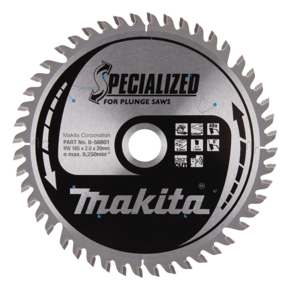 Makita körfűrészlap merülő 165x20 mm Z48 CORIAN