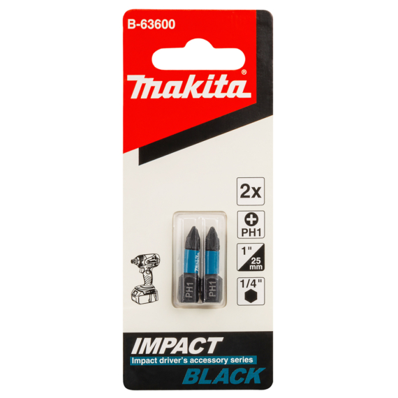 Makita impact BLACK csavarbehajtó bit PH1 25mm