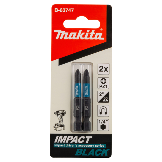Makita impact BLACK csavarbehajtó bit PZ1 50mm