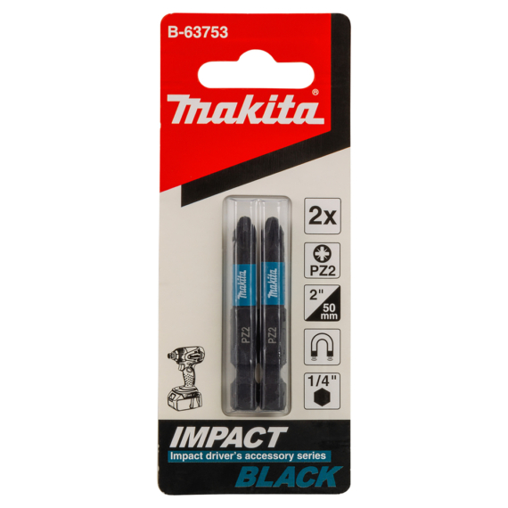 Makita impact BLACK csavarbehajtó bit PZ2 50mm