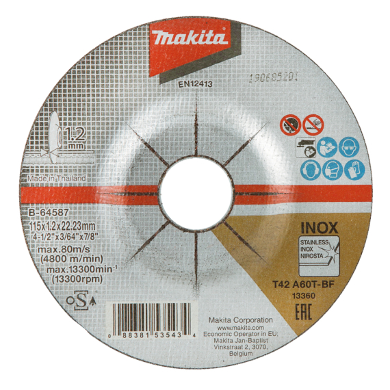 Makita vágókorong INOX 115x1,2 mm
