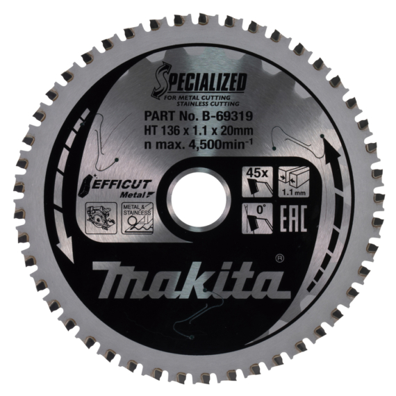 Makita EFFICUT körfűrészlap 136x20 mm Z45 FÉM
