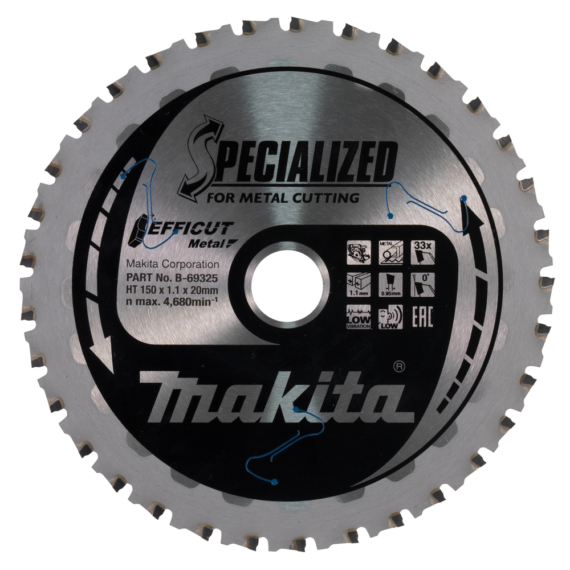 Makita EFFICUT körfűrészlap 150x20 mm Z33 FÉM