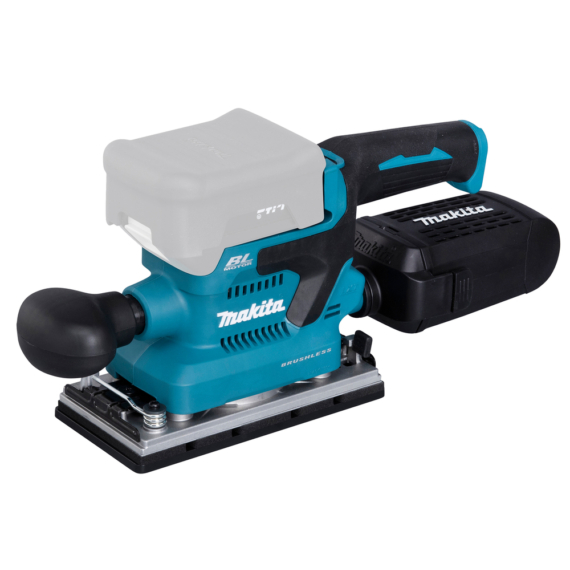 Makita 18V LXT ® Li-ion BL AWS 93x185mm rezgőcsiszoló Z + adapter (akku és töltő nélkül)