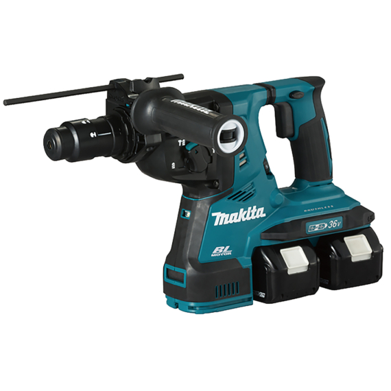 Makita 2x18V LXT ® Li-ion BL AWS 2,8J SDS-PLUS fúró-vésőkalapács cst 2x5,0Ah + adapter