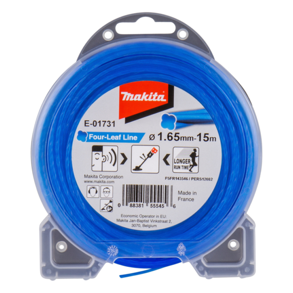 Makita négylevelű damil, kék, 1.65mm 15m