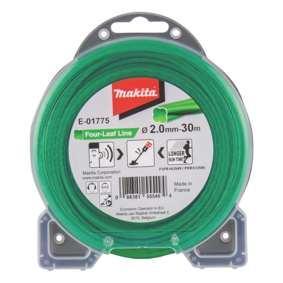 Makita négylevelű damil, zöld, 2.0mm 30m