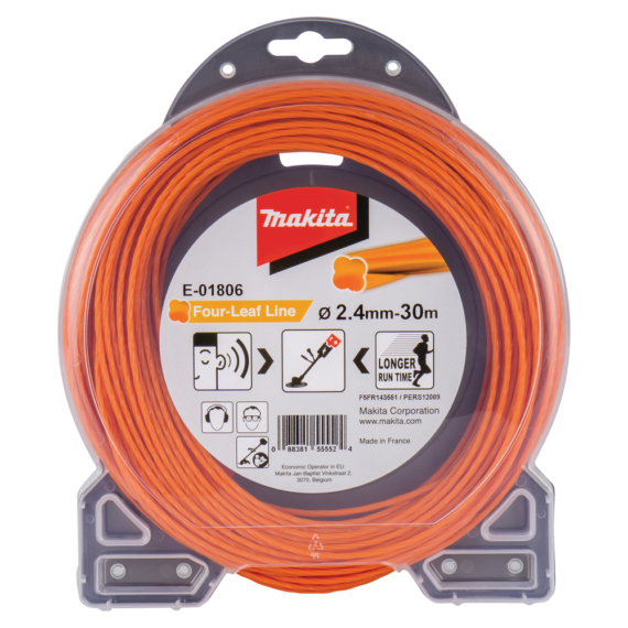 Makita négylevelű damil, narancs, 2.4mm 30m