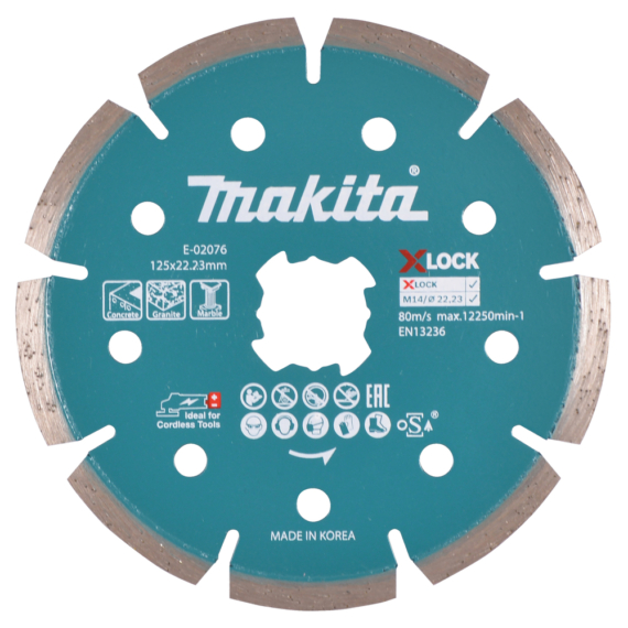 Makita 125mm gyémánttárcsa szegmenses X-LOCK