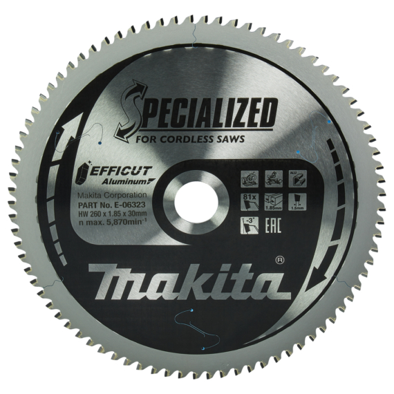 Makita EFFICUT körfűrészlap 260x30 mm Z81 ALU