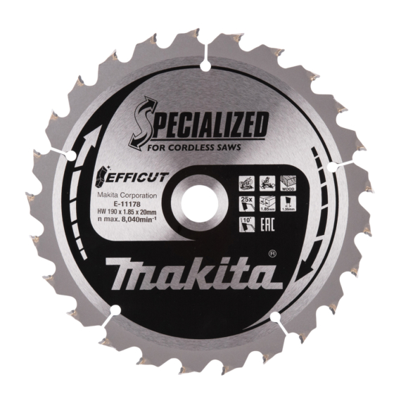 Makita EFFICUT körfűrészlap akkus 190x20 mm Z25 FA