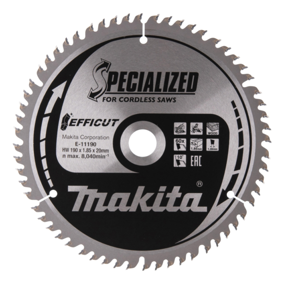 Makita EFFICUT körfűrészlap akkus 190x20 mm Z60 FA