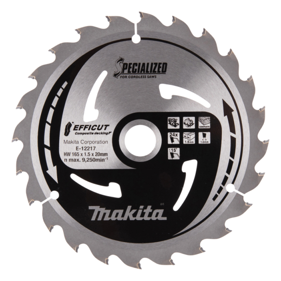 Makita EFFICUT körfűrészlap 165x20 mm Z24 KOMPOZIT
