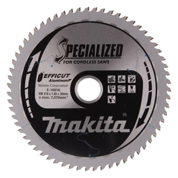 Makita EFFICUT körfűrészlap 216x30 mm Z63 ALU