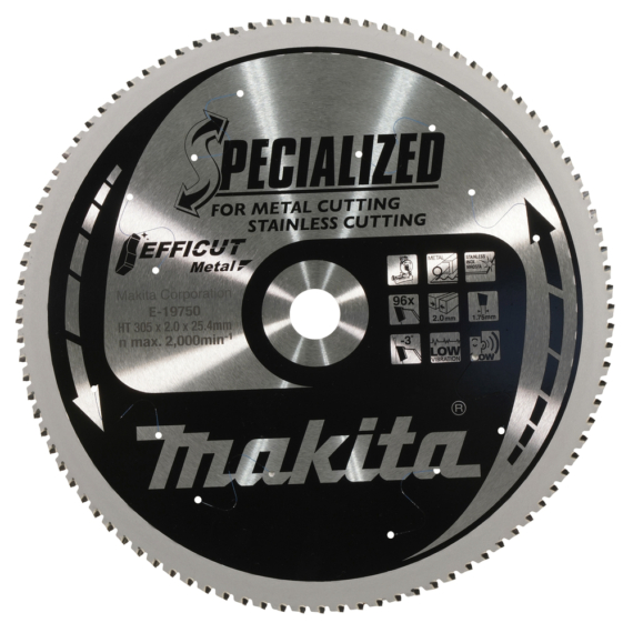 Makita EFFICUT körfűrészlap 305 x 2 x 25,4 mm Z96 FÉM