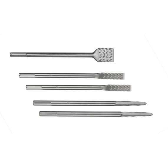 Makita SDS-MAX vésőkészlet 2x hegyes 400 mm, 2x lapos 25x400 mm, 1 db széles 50x380 mm