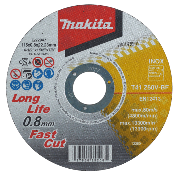 Makita vágókorong INOX 115x0,8 mm