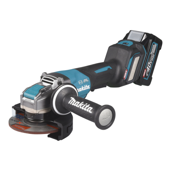 Makita 40Vmax XGT ® Li-ion BL AWS AFT 125mm X-LOCK sarokcsiszoló fék, ford. HK 2x2,5Ah