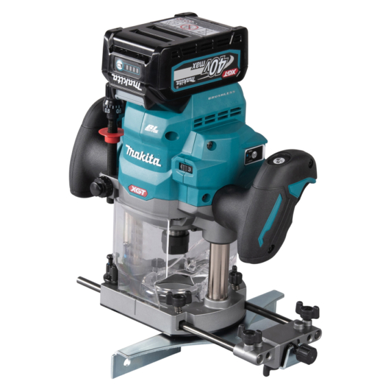 Makita 40Vmax XGT BL AWS Li-Ion 12 mm, 1900 W ford. felsőmaró FÉK, lágyindítás 2x4,0 Ah