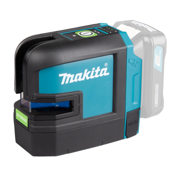 Makita 12Vmax CXT ® Li-ion kereszt és pont lézer ZÖLD Z (akku és töltő nélkül)