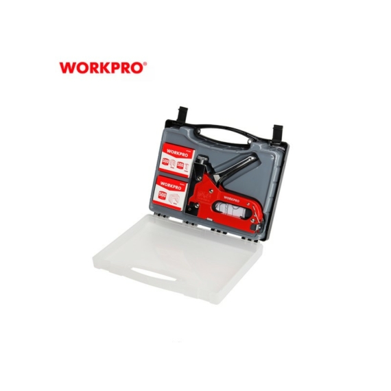 Workpro Tűzőgép készlet 3-IN-1 (8x1.2x11.3 tűzőkapocs, 12mm U kapocs, 14mm szeg)