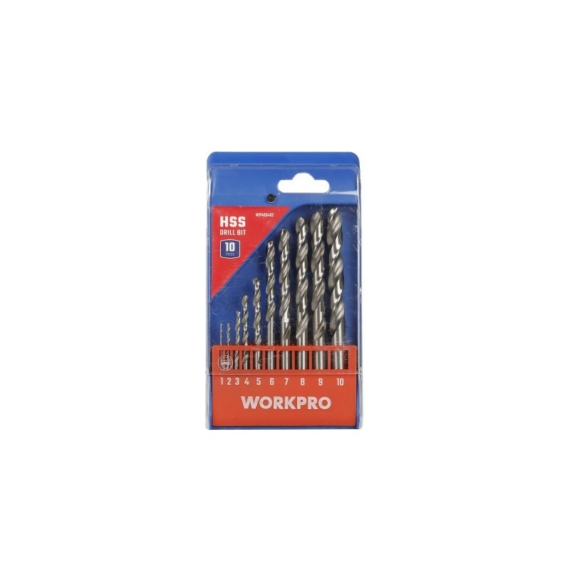 Workpro Fúrószár készlet fém 10db (1-10 mm)