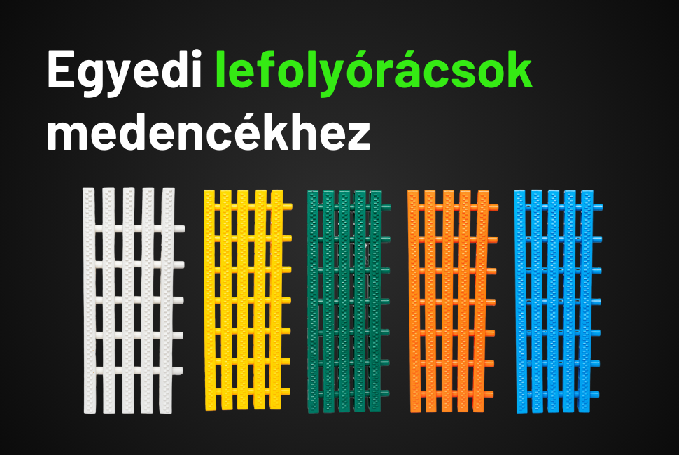 Medence túlfolyórácsok