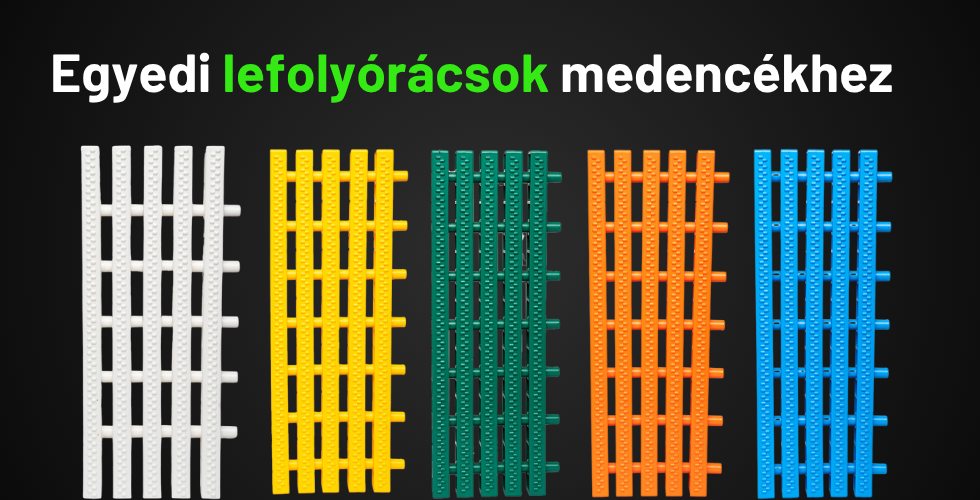 Medence túlfolyórácsok